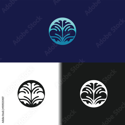 Brain logo design vector icon with premmium concept and creative idea