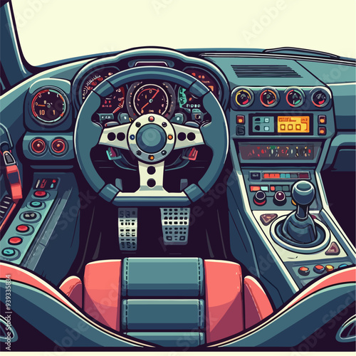 automotive interior dashboard sport