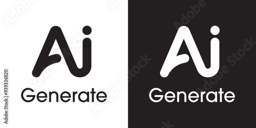 AI Generated icon. Generate symbol. Artificial intelligence and Machine learning technology concept. Icon element for app and web. Vector illustration.