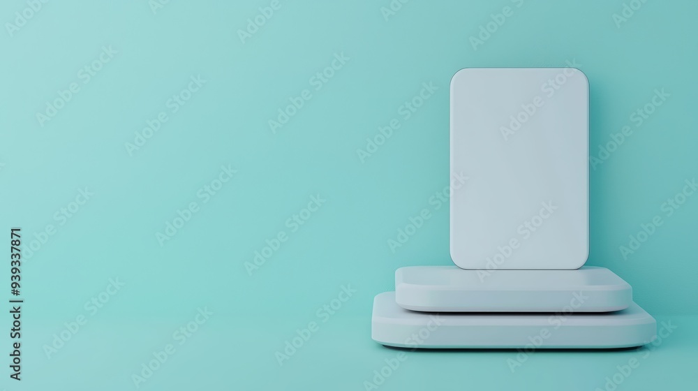 High-tech gadget packaging, futuristic design, 3D illustration High-tech gadget packaging, futuristic design, 3D illustration