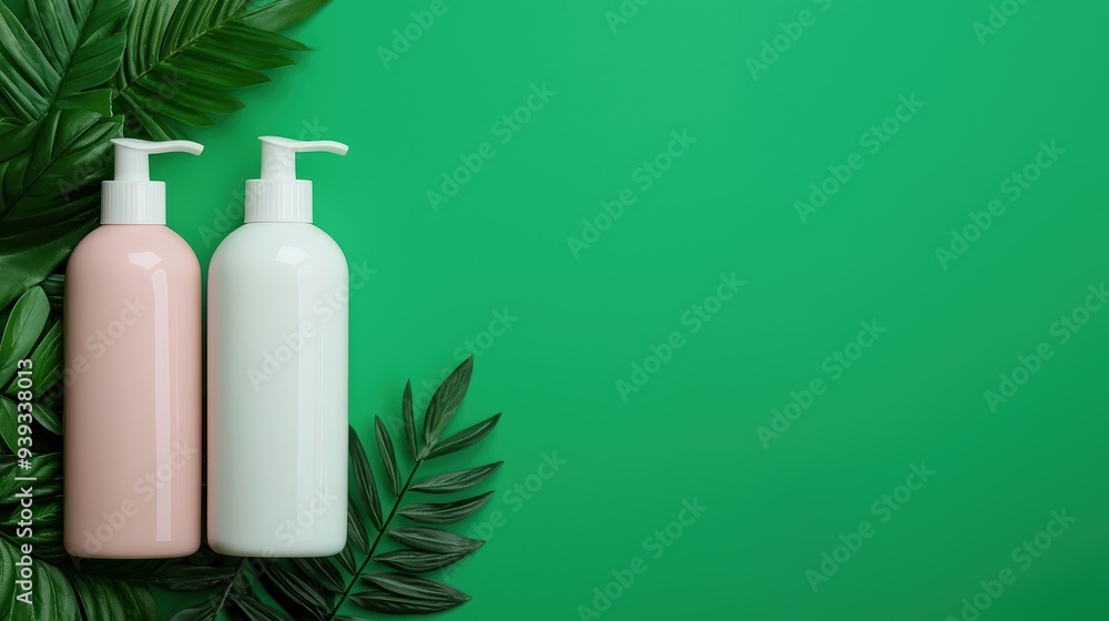 Sustainable packaging for cosmetics, organic look, 3D illustration Sustainable packaging for cosmetics, organic look, 3D illustration