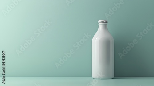 Modern beverage packaging, sleek bottle design, 3D illustration