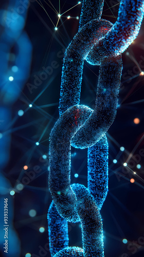 Futuristic Blockchain Background