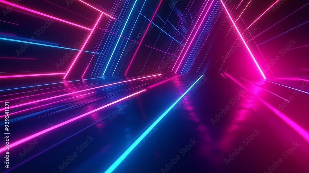 Abstract Neon Lights Background. Abstract Neon Lights Background.