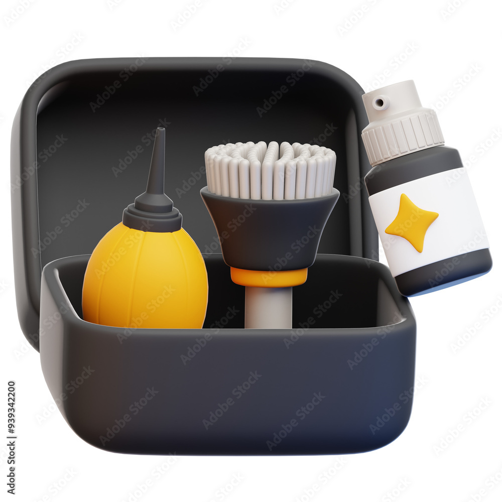 camera cleaning set 3d Icon camera cleaning set 3d Icon