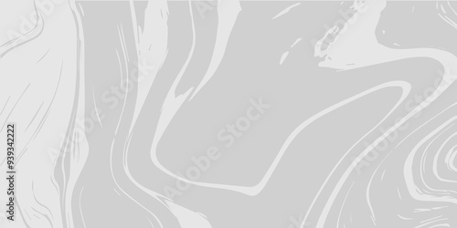 White and grey liquid marble pattern texture natural background. Liquify Swirl white and grey color art. Beautiful drawing with the divorces and wavy lines in gray tones.	