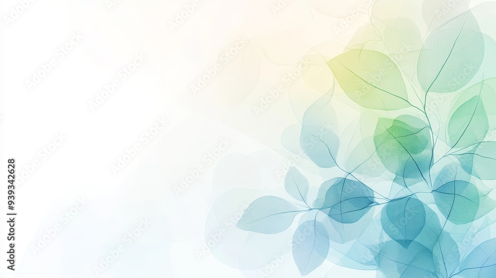 Serene Organic Shapes in Soothing Green and Blue Tones Serene Organic Shapes in Soothing Green and Blue Tones