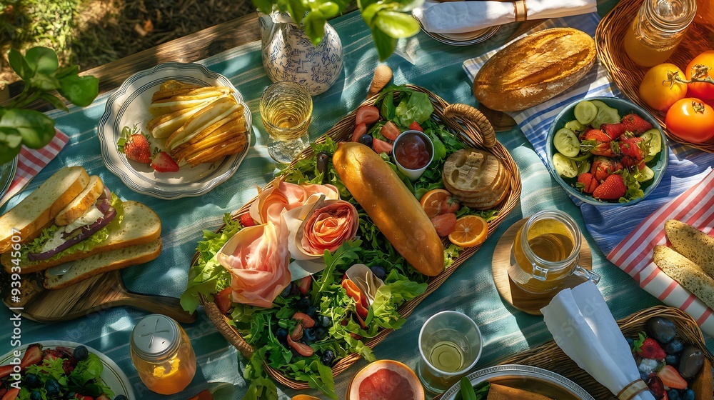Yummy food items on a table. Yummy food items on a table.