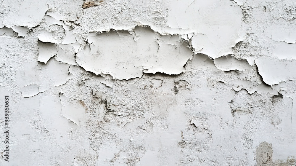 Obraz premium Broken hole white wall texture background fracture