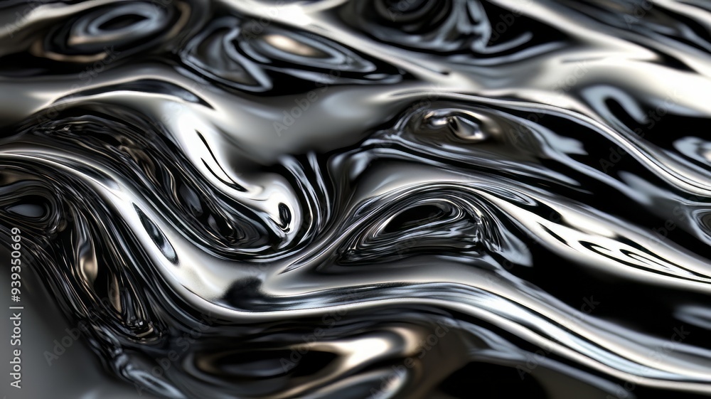 Liquid Metal in Motion: Abstract Art with High Contrast 2 Liquid Metal in Motion: Abstract Art with High Contrast 2