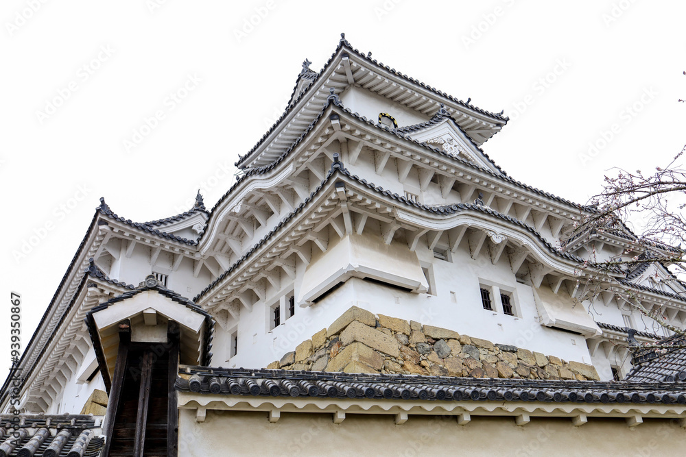 the himeji white castle is famous and beautiful in japan the himeji white castle is famous and beautiful in japan