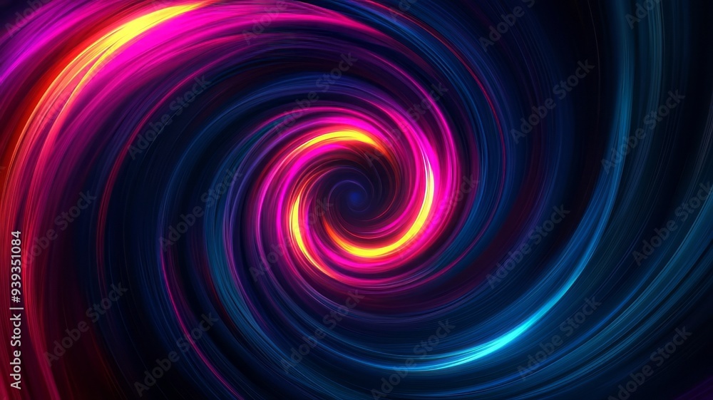 Neon Spirals Twisting into Infinity: An Abstract Art Exploration Neon Spirals Twisting into Infinity: An Abstract Art Exploration