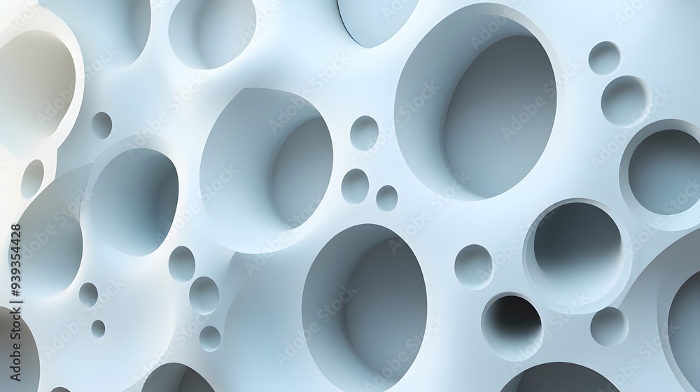 31. Modern geometric abstraction in 3D with a backdrop of smooth ceramic circles 31. Modern geometric abstraction in 3D with a backdrop of smooth ceramic circles