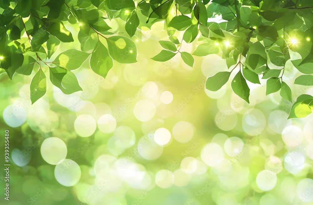 Bright green bokeh nature background Bright green bokeh nature background
