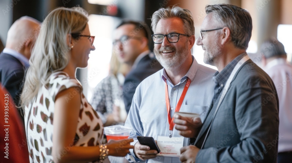 Corporate leaders networking at a business event Corporate leaders networking at a business event