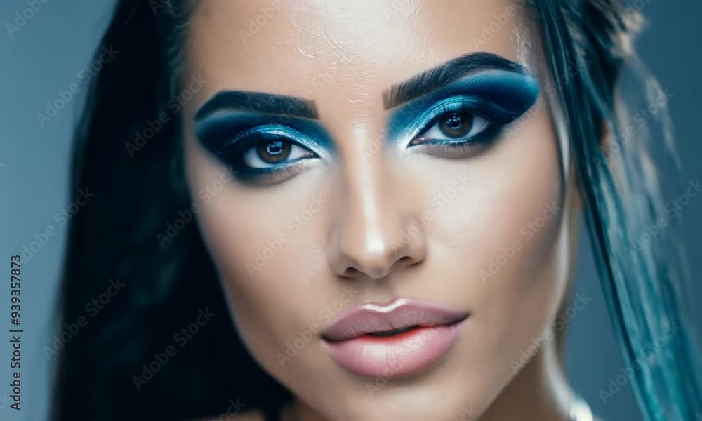 Modern Egyptian Makeup with Blue Eyeshadow Modern Egyptian Makeup with Blue Eyeshadow