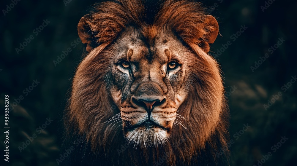portrait of a majestic lion in the wild, wildlife portrait of a majestic lion in the wild, wildlife