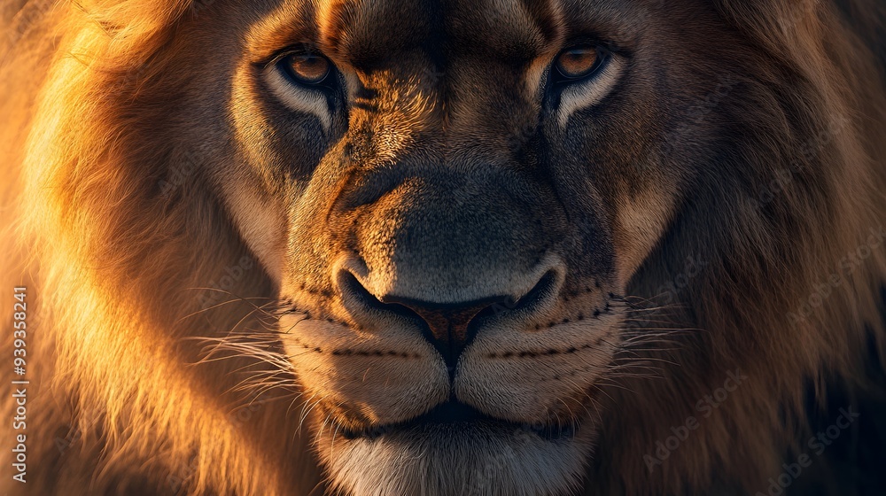 portrait of a majestic lion in the wild, wildlife portrait of a majestic lion in the wild, wildlife