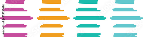 Highlight marker lines. Marker yellow strokes. Hand drawn marker strokes. 