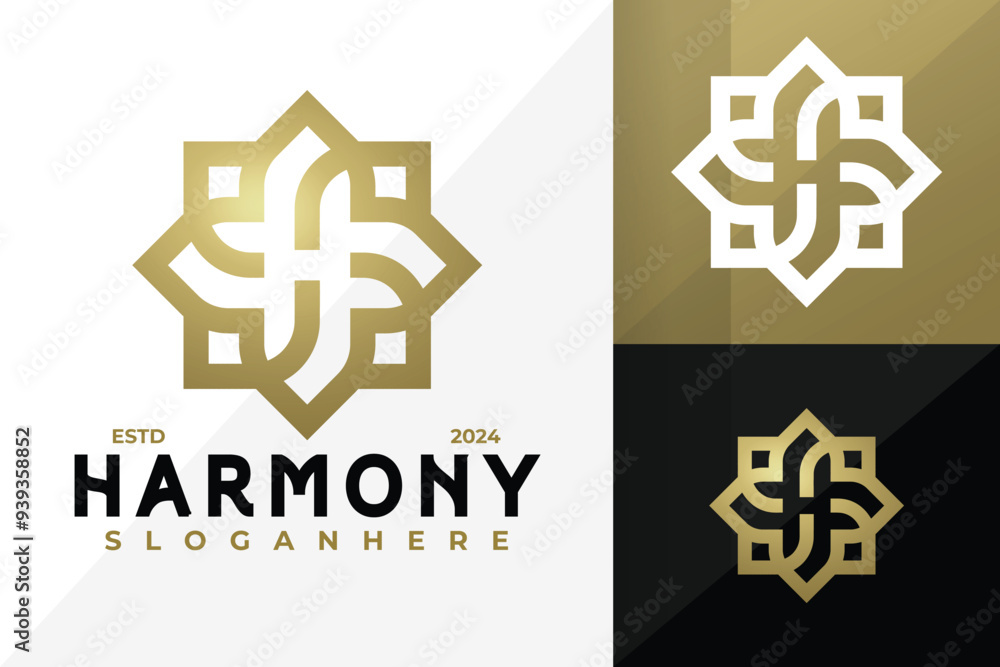 H Letter Flower Logo Design Abstract Elegant Vector Template H Letter Flower Logo Design Abstract Elegant Vector Template