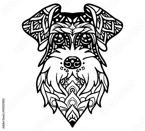 Standard Schnauzer Mandala Tattoo	