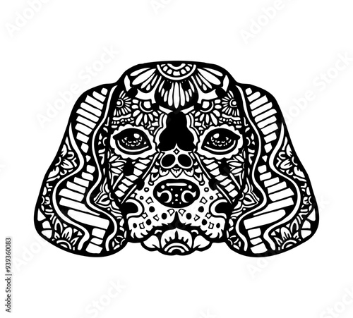 English Setter Mandala Tattoo	