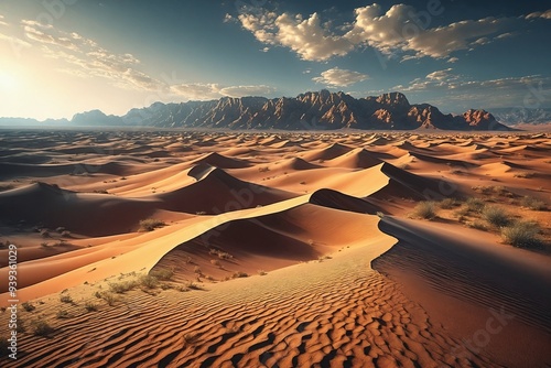 Desert Landscape at Sunset
