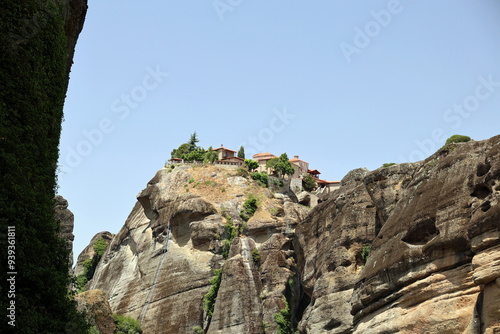 Landscape or the Rocks of Meteora, Greece. 