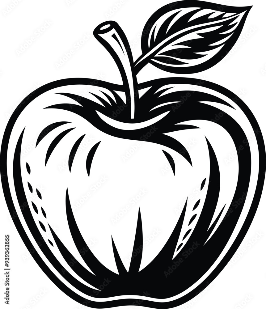 apple fruit silhouette illustration black and white apple fruit silhouette illustration black and white