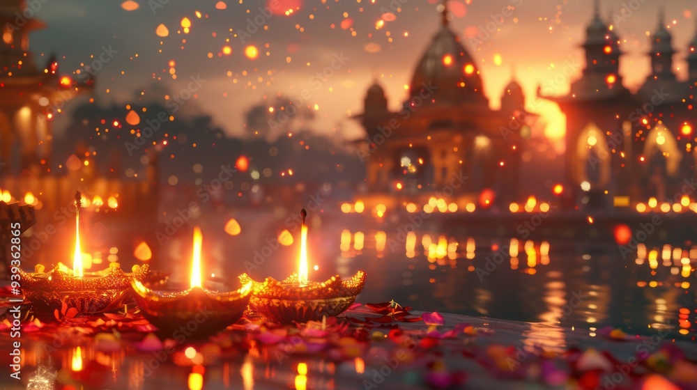 Digital interface displaying Diwali celebration traditions. Digital interface displaying Diwali celebration traditions.