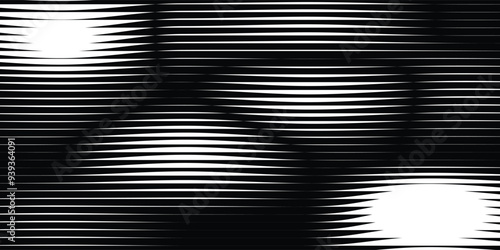 Flowing dots particles wave pattern 3D curve halftone black gradient curve shape isolated on white background.