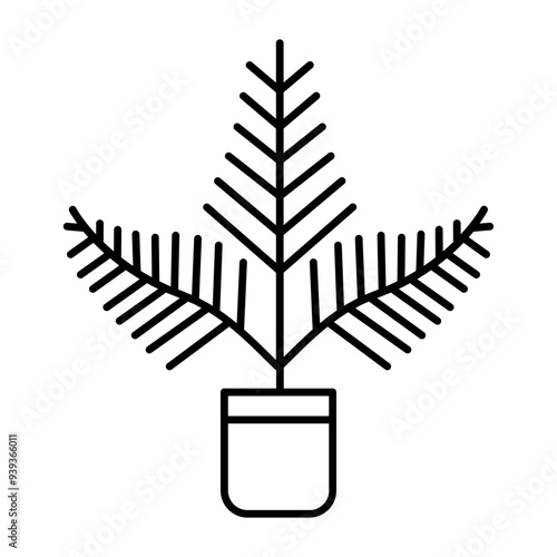 Fern icon. outline icon photo