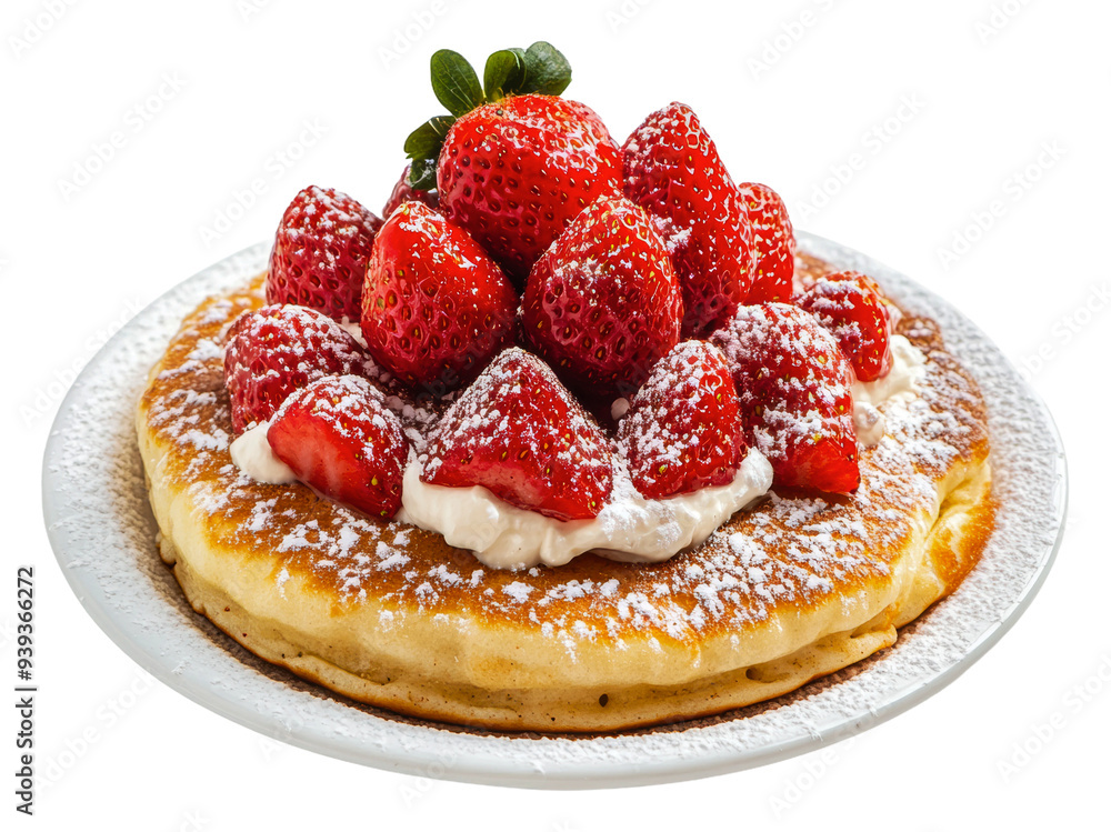 PNG Strawberry cream pancakes! PNG Strawberry cream pancakes!