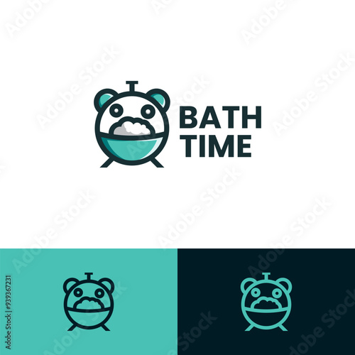 bath time logo vector