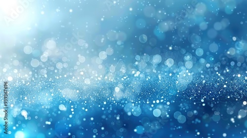 Elegant blue abstract bokeh lights background, perfect for festive holiday designs, celebrations, and vibrant event visuals.