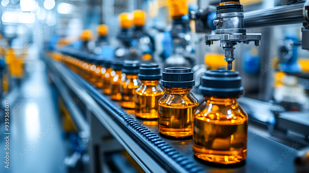 Advanced Chemical Manufacturing Facility Production Line with Automated Systems Advanced Chemical Manufacturing Facility Production Line with Automated Systems