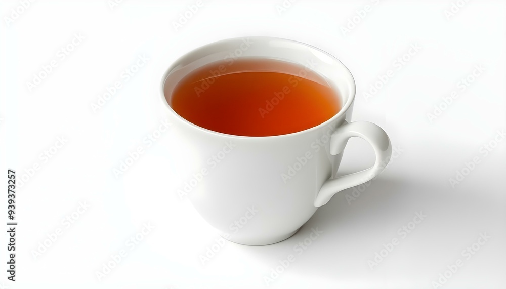A cup of English tea isolated on a white background A cup of English tea isolated on a white background