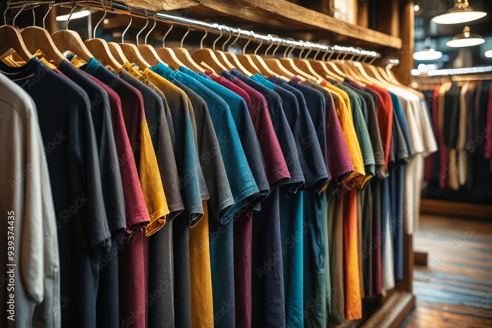 Colorful Shirts on Hangers Colorful Shirts on Hangers