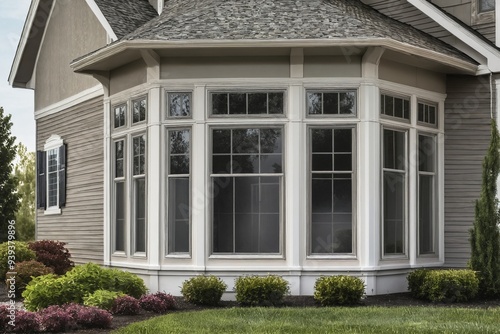 Bay Window on House with Garden