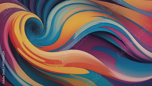 Vibrant swirling abstract forms with shifting patterns in dynamic colors and gigapixel scale art. Generative AI