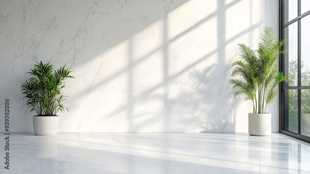 Polished white marble wall with understated veining and a minimalist aesthetic Polished white marble wall with understated veining and a minimalist aesthetic