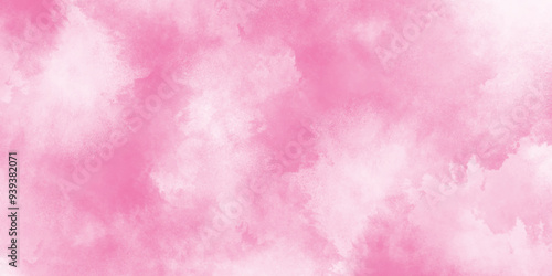 Light pink abstract watercolor background with paper texture and stains,  Abstract pale pink sponge grunge clouds background for design. pink watercolor technique on watercolor paper.