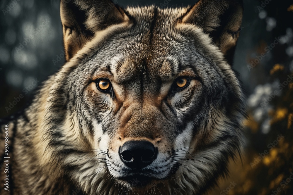 Wolf Portrait in Forest Wolf Portrait in Forest