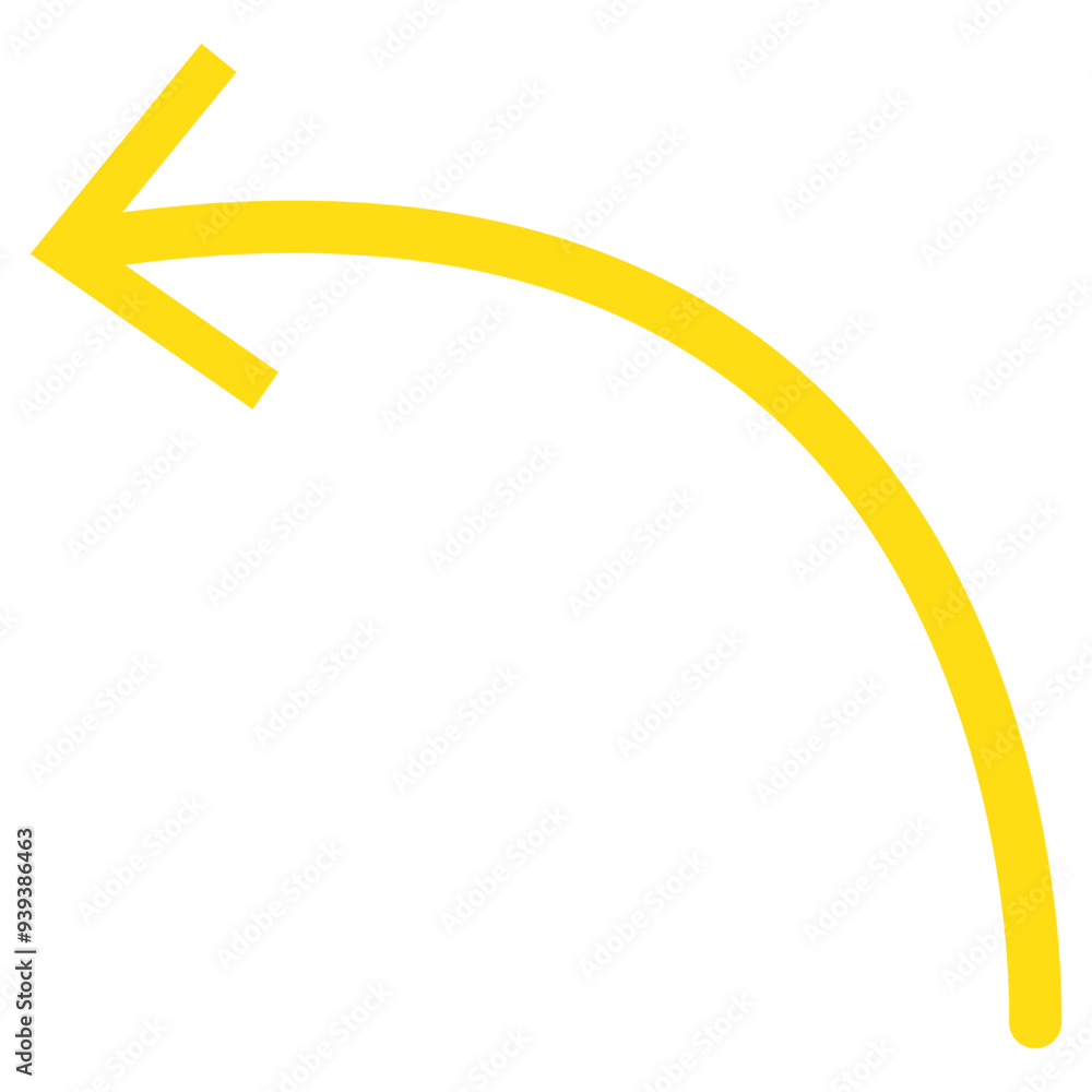 Abstract perspective line stripes with dimensional effect arrow isolated on white background.