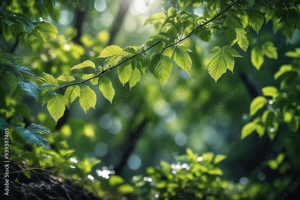 Green Leaves in Sunlight