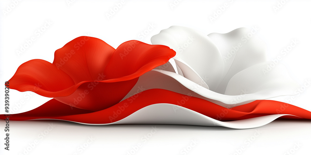 Abstract Red and White Form Fluid Abstract Sculpture Organic Red and White Form Abstract Modern Art Abstract Red and White Form Fluid Abstract Sculpture Organic Red and White Form Abstract Modern Art