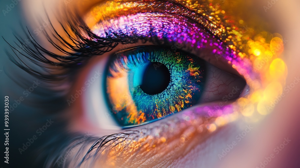 Close-up of a Vibrant Human Eye Close-up of a Vibrant Human Eye
