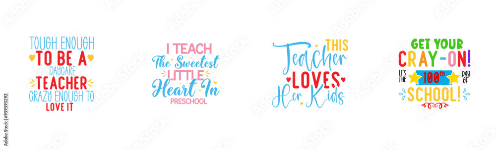 Elegant Teacher Trendy Retro Style Illustration, Hand Lettering Pack Vector Illustration for Advertisement, T-Shirt Design, Vouchers Elegant Teacher Trendy Retro Style Illustration, Hand Lettering Pack Vector Illustration for Advertisement, T-Shirt Design, Vouchers