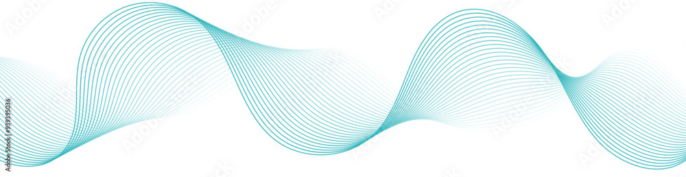 Abstract background with lines and waves. Web banner size. Element for design isolated on white. Vector background for brochure, booklet, flyer, poster. Blue and white gradient Abstract background with lines and waves. Web banner size. Element for design isolated on white. Vector background for brochure, booklet, flyer, poster. Blue and white gradient
