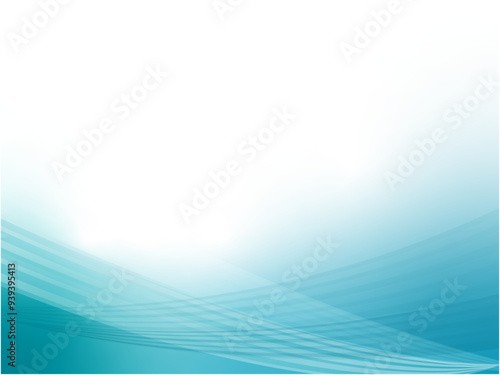 アブストラクトな美しいウェーブ背景素材_水色